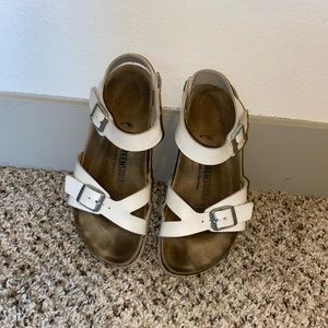 White Birkenstock Sandals Size 36 — Double Strap